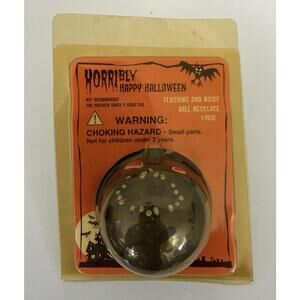 VTG Halloween Light Up Necklace Mad Balls Style Grotesque Horror Face